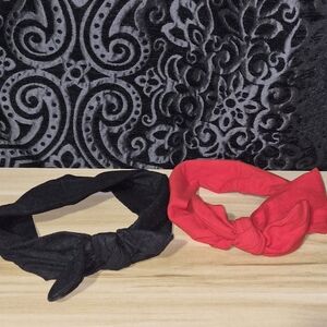 Black and Red Knotted Headbands - Women Accessories